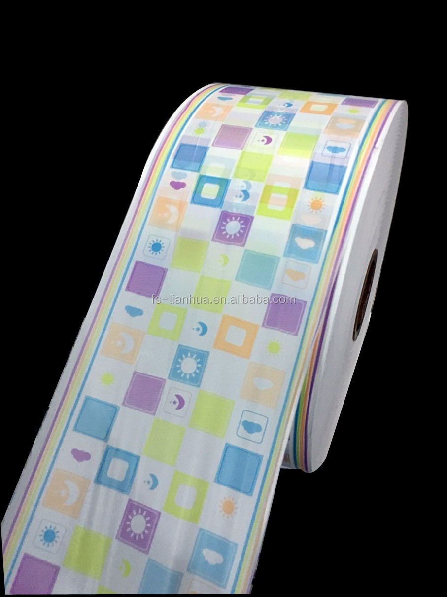 4色印字通気性赤ちゃんのおむつのためのpeフィルム仕入れ・メーカー・工場