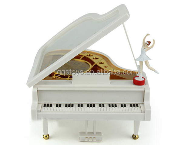 ハンドクランク回転ミニダンスのバレリーナピアノの形のオルゴール仕入れ・メーカー・工場
