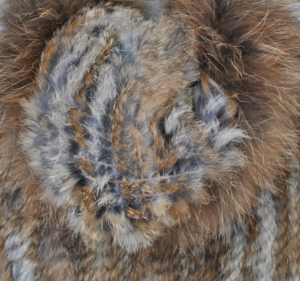 冬服2014年/ハンドニットウサギの毛皮のフード付きベスト/ホット買いカスタム作られた-問屋・仕入れ・卸・卸売り