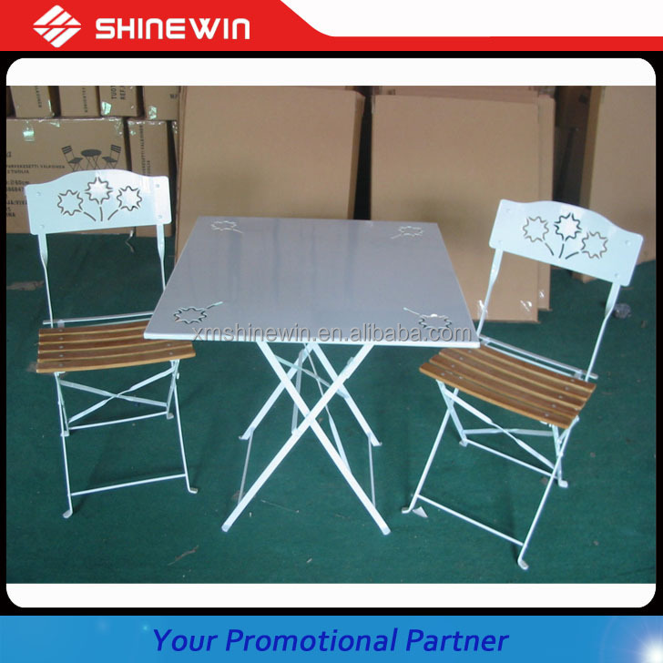 3pc折り畳み式の金属製の屋外テーブルと椅子のセット仕入れ・メーカー・工場