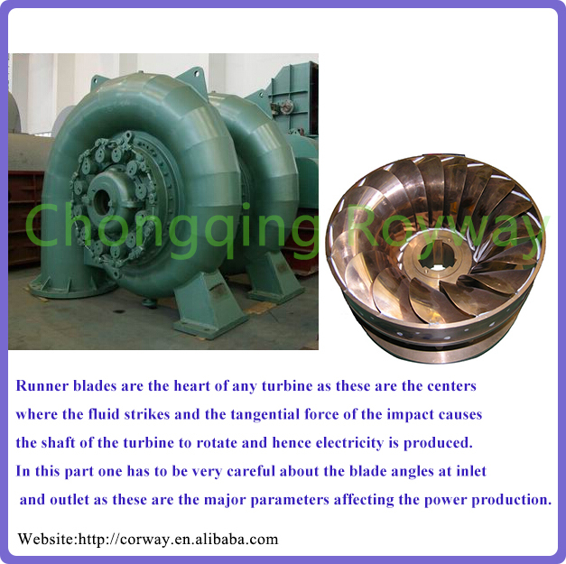 Horizontal Shaft Francis Water Turbine Guide Vanes Water Turbine