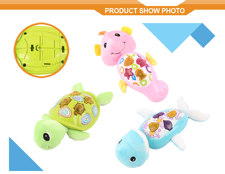 wholesale baby plush light turtle musical turtle plush toys