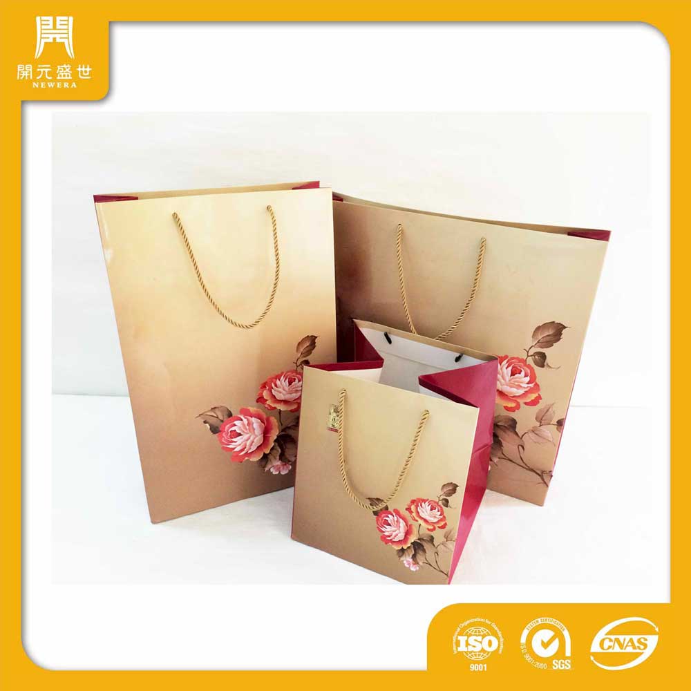 coated art paper fashion wedding gift paper bag