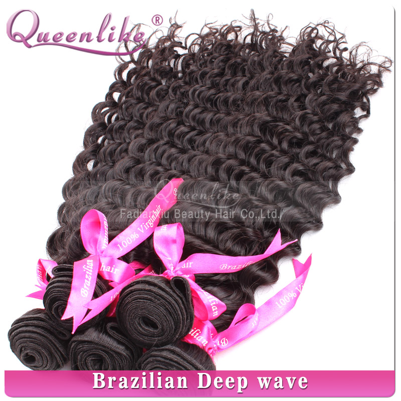 新しい到着の深い波2014年100％バージンブラジルのヘア製品queenlike問屋・仕入れ・卸・卸売り