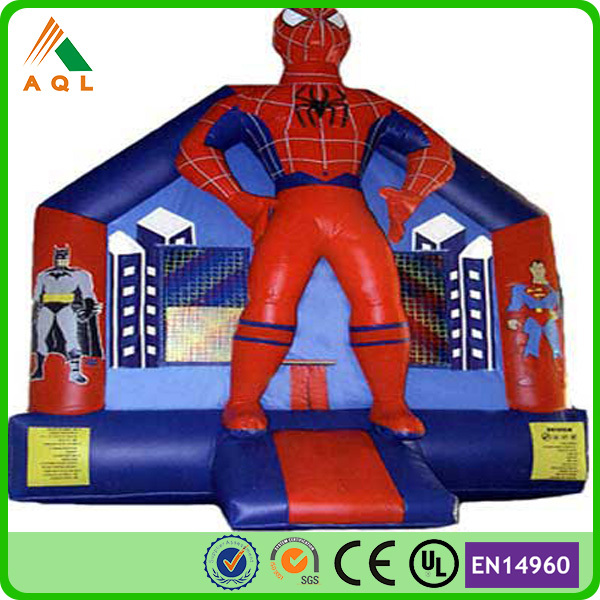スパイダーマンインフレータブルバウンサースタンドアップ、 安全な弾むインフレータブル城問屋・仕入れ・卸・卸売り