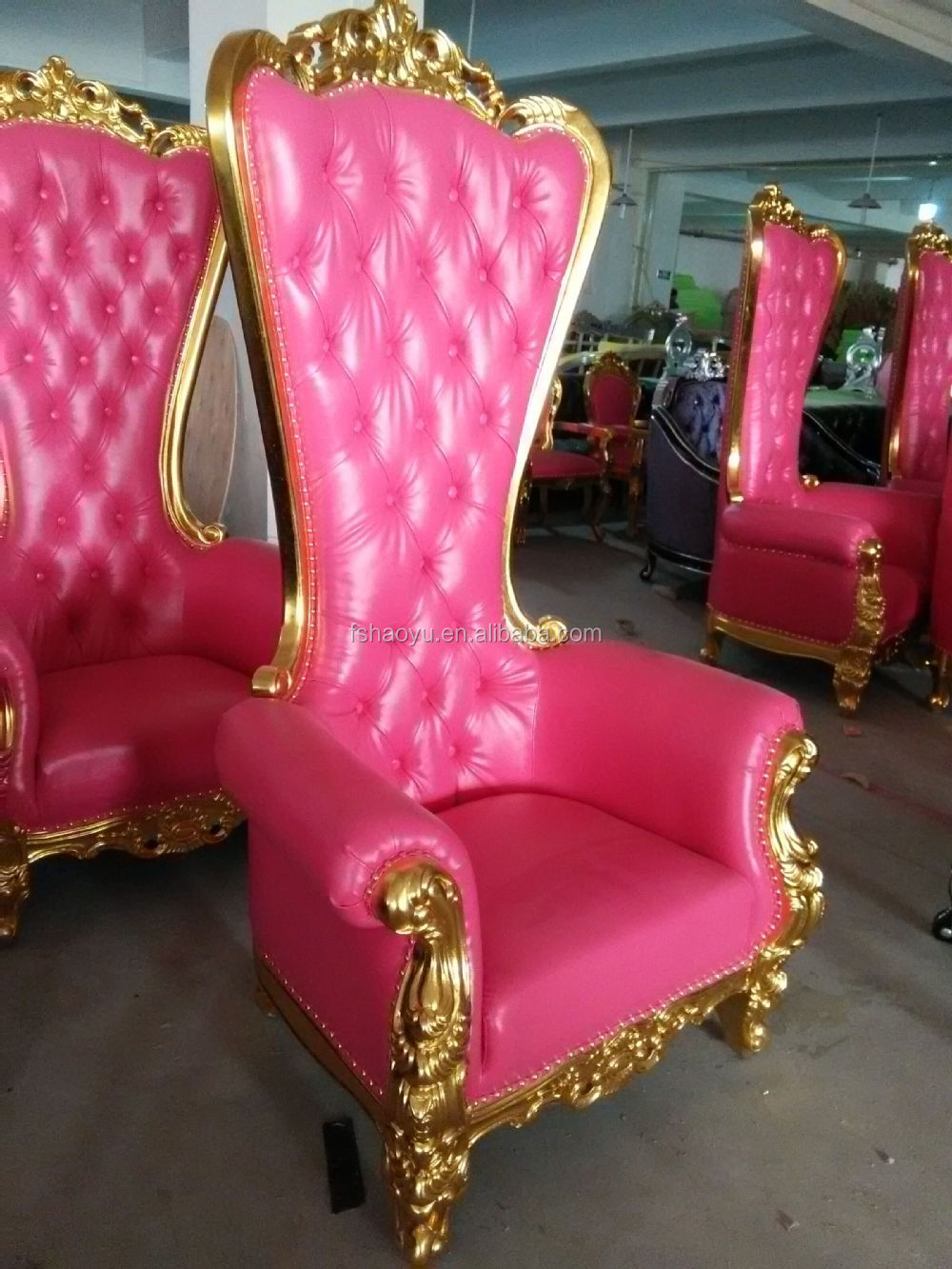 ロイヤルピンク王の玉座の椅子、 puのジェール椅子、 革バルセロナチェア仕入れ・メーカー・工場