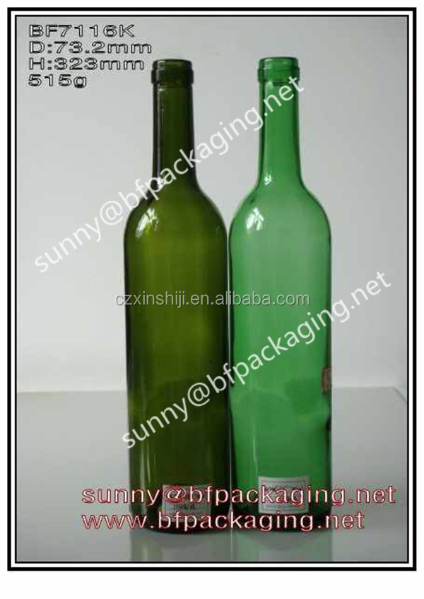 750ml size bottle of champagne with cork top