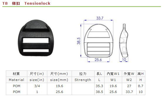 調整可能なプラスチック製のラダーロックのバックルウェビング用仕入れ・メーカー・工場
