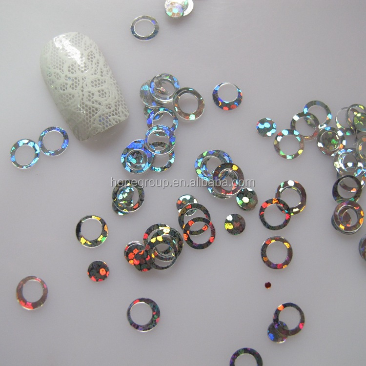 ネイルアートグリッターネイルアクセサリーアクセサリーレーザーゴールデンサークル/ネイルデコレーション問屋・仕入れ・卸・卸売り