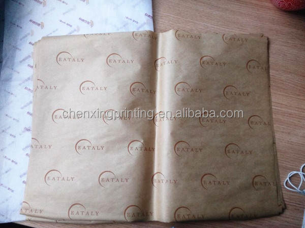 Custom Printed Greaseproof Food Wrapping Paper for Hamburger Sandwich Wholesale Manufacturer
