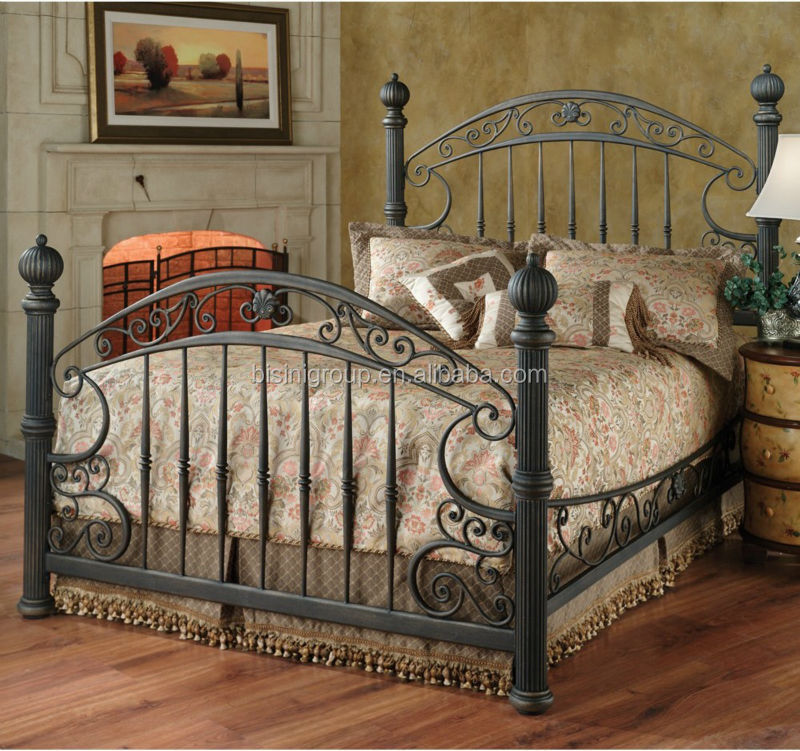 French Style Wrought Iron Double Bed Bf10 M731 View Wrought Iron Furniture Beds Bisini Product Details From Zhaoqing Bisini Furniture And