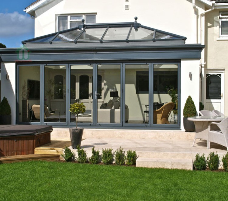 Verre de sécurité design extérieur véranda en aluminium panneaux ... Exterieur désign Véranda