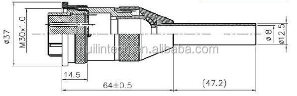 円形の頂点12i p67工業用プラグピンメスコネクタ仕入れ・メーカー・工場