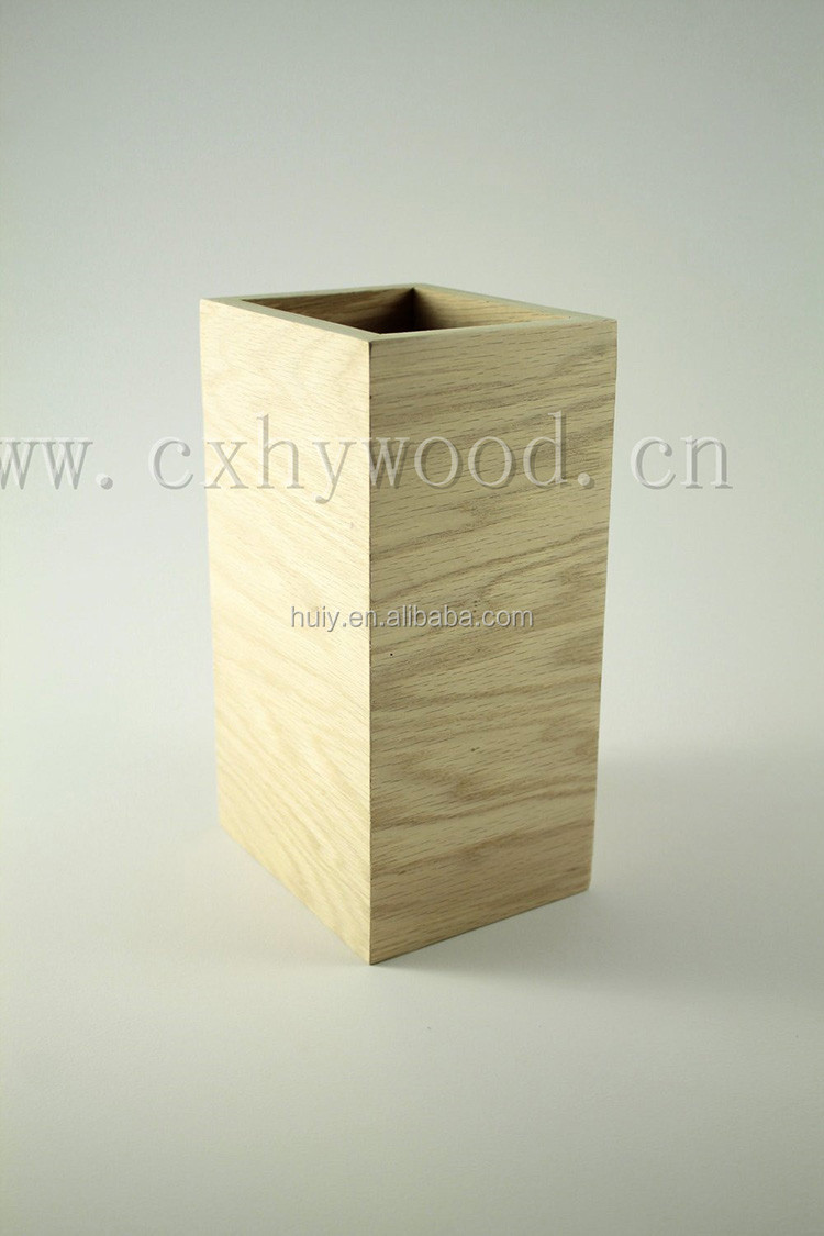 Rustic Wood Succulents Planter Box Wooden Flower Pot High Vases