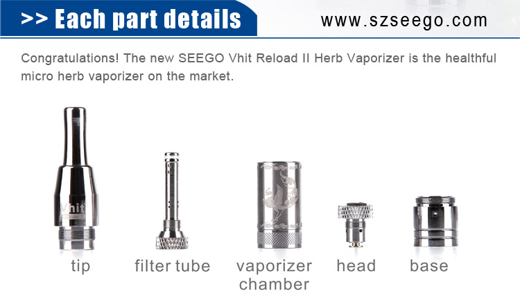 Glaring Chinese feature Seego Vhit reload II dry herb vapor