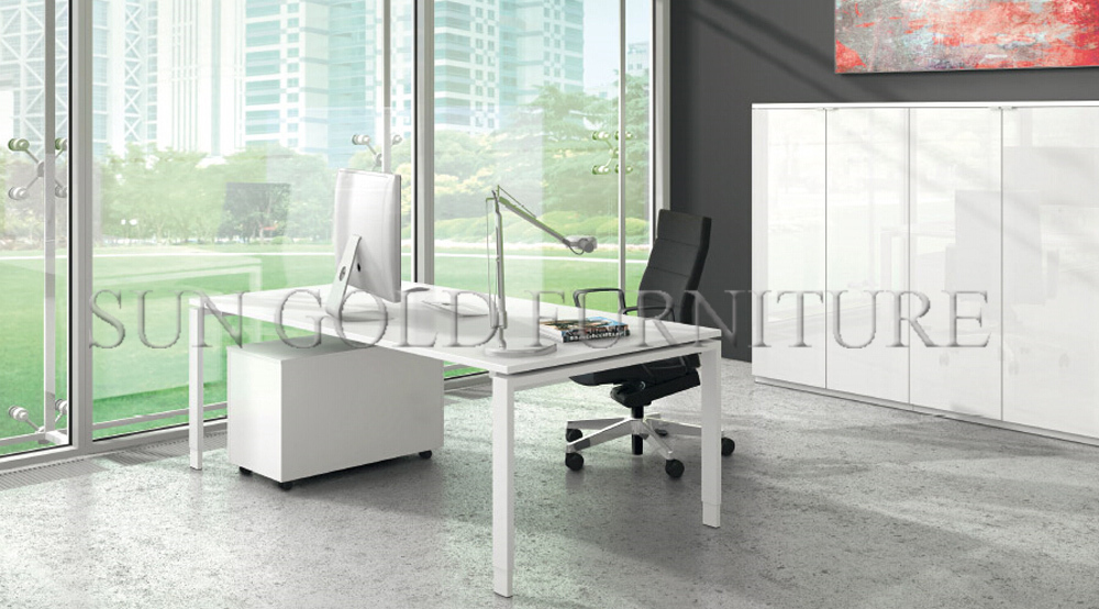 現代オフィステーブル現代メラミンオフィスマネージャー湾曲したデスク( SZ-OD605)仕入れ・メーカー・工場
