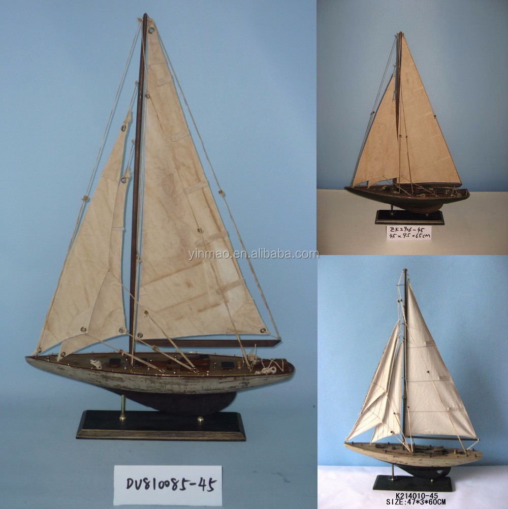 Wooden Sailing Ship Models Nautical Ship Décor 33-65cm Ready To