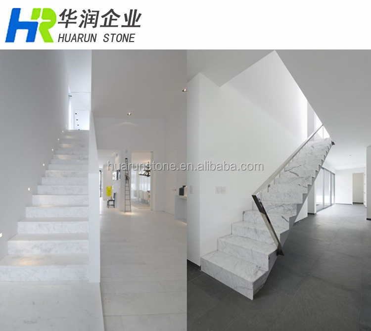 Statuary white marble staircase