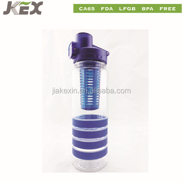 bpa free plastic infusion water bottle with locking lid