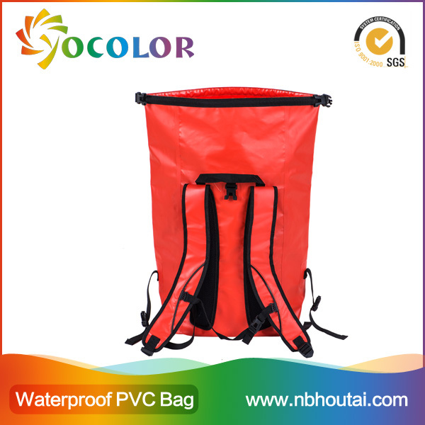 防水packbag2015ポリ塩化ビニールの防水シート、 ショルダー付きと外側のポケットの袋仕入れ・メーカー・工場
