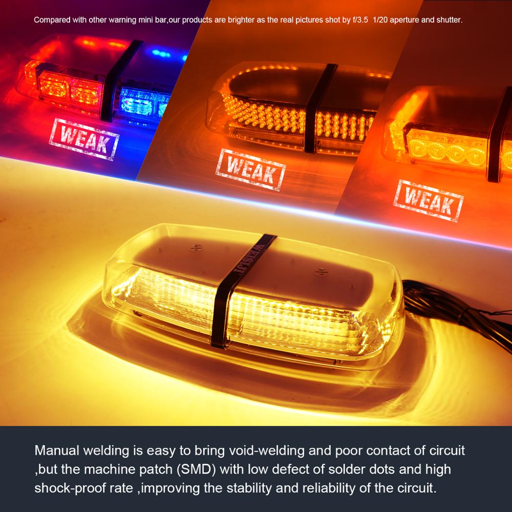 Factory Price Remote Controlled Warning Light 12v 72 Leds