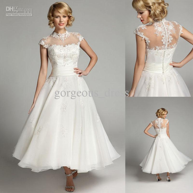 Tea length informal wedding dresses