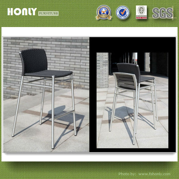 Stackable rattan commercial bar stool high chairs