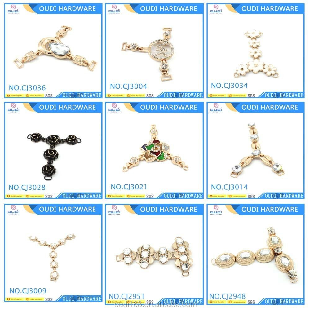 高品質の工場価格ライトゴールドのラインストーン装飾的な靴の金属のアクセサリー仕入れ・メーカー・工場