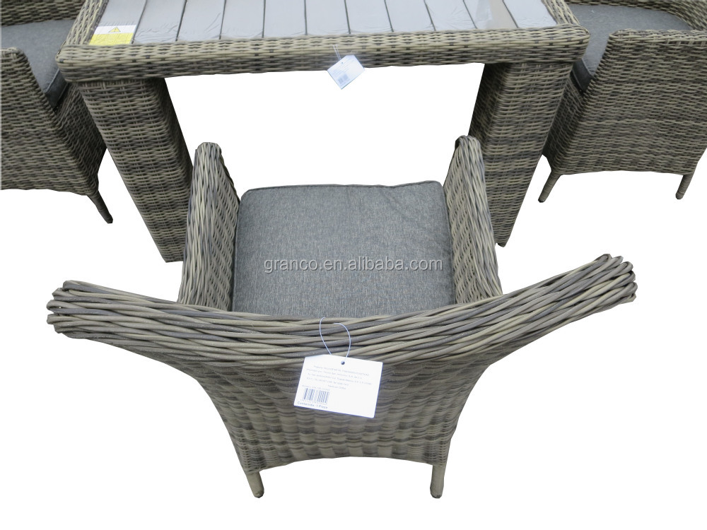 ポリ木材テーブルトップ8シーター屋外家具籐ダイニングセット仕入れ・メーカー・工場