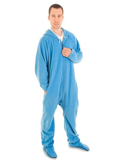ポリエステル100％マイクロフリースユニセックス大人onesie怠惰な足の固体仕入れ・メーカー・工場