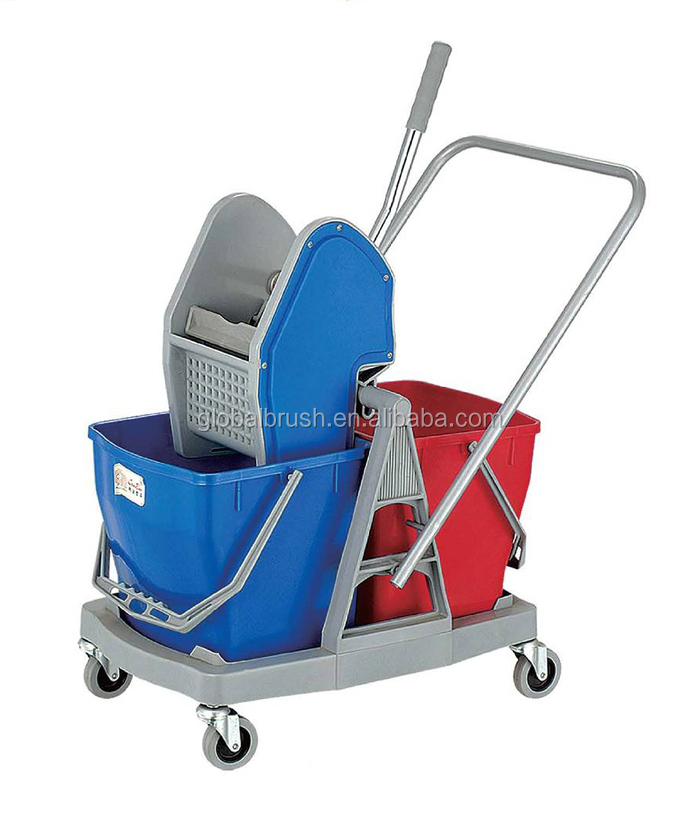 Hq2334 60l Two Mop Bucket With Wringer Cleaning Wringer Mop Cart Buy