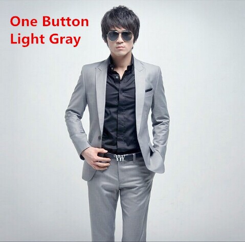 one button light gray