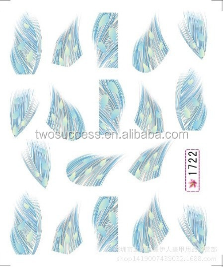 new feather nail sticker (5)