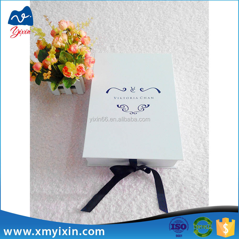 professional custom white hard paper gift box,unfolding paper