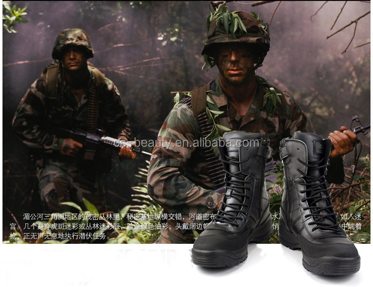 高品質屋外通気性陸軍戦闘靴防水タクティカルブーツ軍事靴用男性仕入れ・メーカー・工場