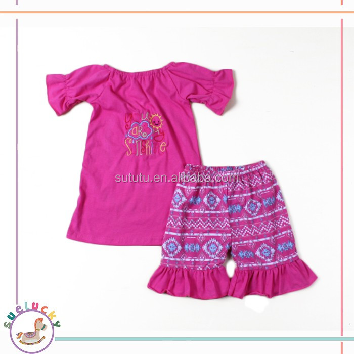 マッチング100%綿ニット子供服レインボーストライプアイシングパンツフラッタースリーブトップ子モデリング服セット仕入れ・メーカー・工場