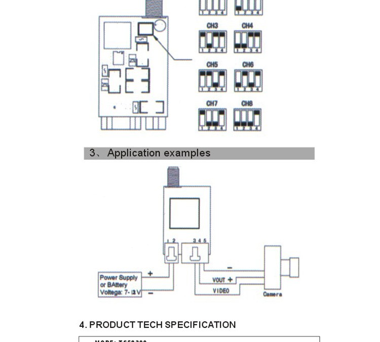 TS351 5.8ghz 200mW AV wireless video transmitter receiver.jpg