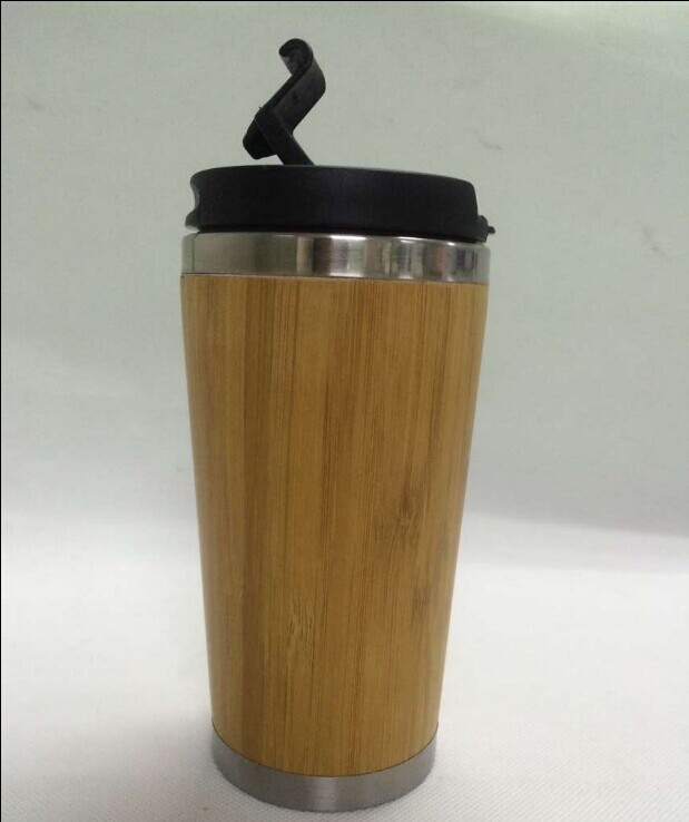 Shenzhen Manufacture Reusable Bamboo Coffee Tumbler With Pp Cover