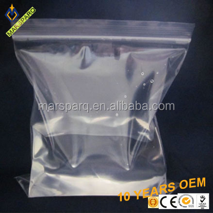 Plastic low density LDPE clear ziplock polybag for grape fruit and vegetable