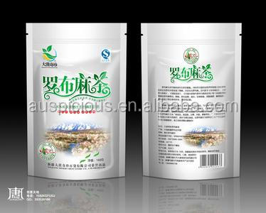 Free standing plastic coated aluminum foil tea bags with zipper