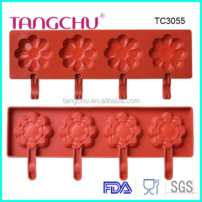 4 Even five-pointed star lollipop chocolate mold