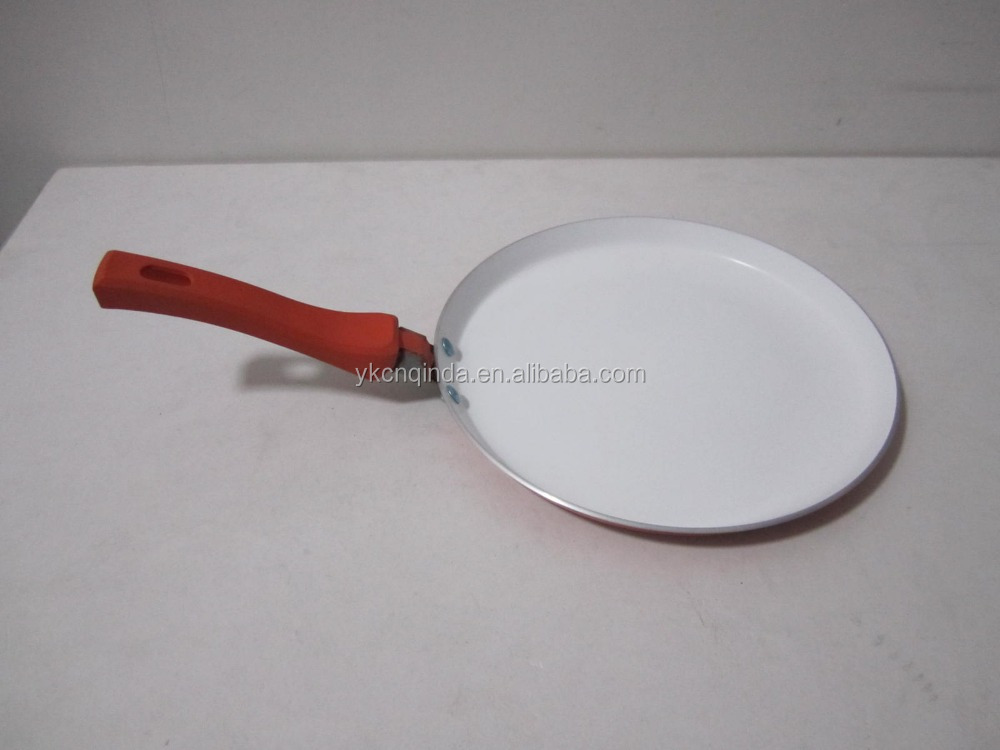 ceramic low crepe pan aluminum alloy nonstick heavy gauge crepe