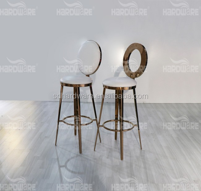 High Legs Gold Stainless Steel Stools Bar Table Chairs For Sale - Buy