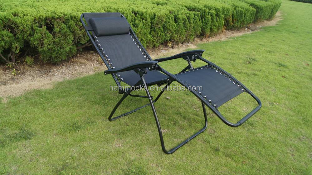 黒ゼロ重力の椅子リクライニングラウンジ折りたたみパティオの椅子問屋・仕入れ・卸・卸売り