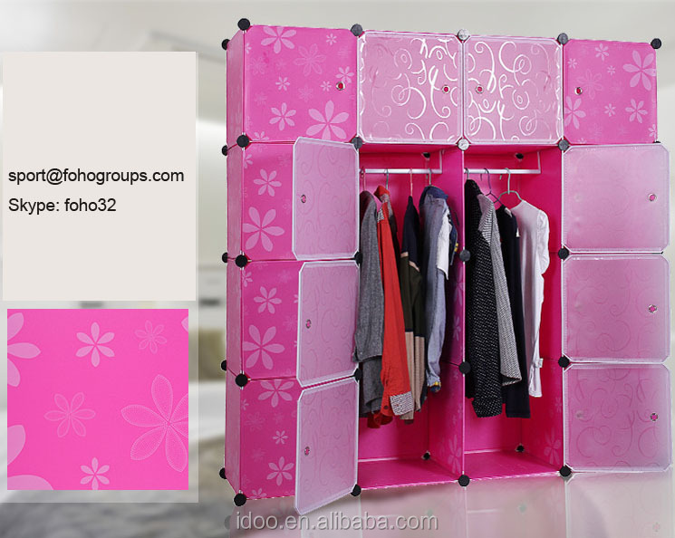 16 Cube Pink Color Wardrobe Diy Magic Cubes Wardrobe Cabinet