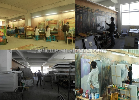 手塗り絵画ギャラリーホテルのためのキャンバスの芸術仕入れ・メーカー・工場
