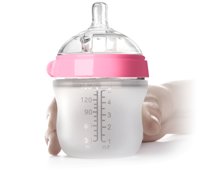 USSE AMAZON hot selling Natural Feel Silicone Baby Bottle, 5 Ounces