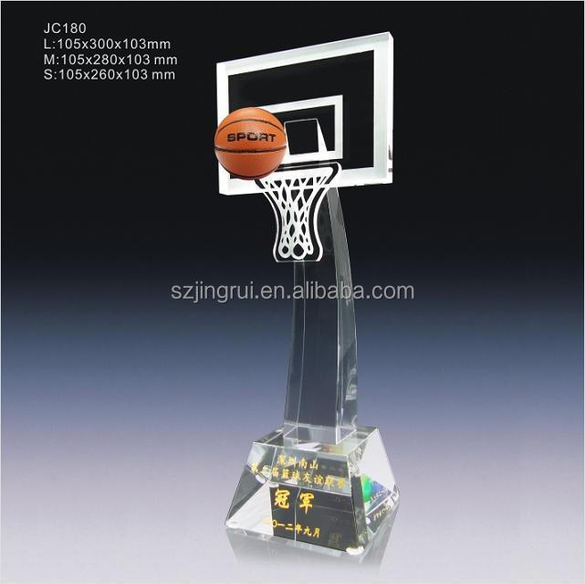ユニークなデザインk9クリスタルガラスプラスチックボールバスケットボールトロフィー仕入れ・メーカー・工場