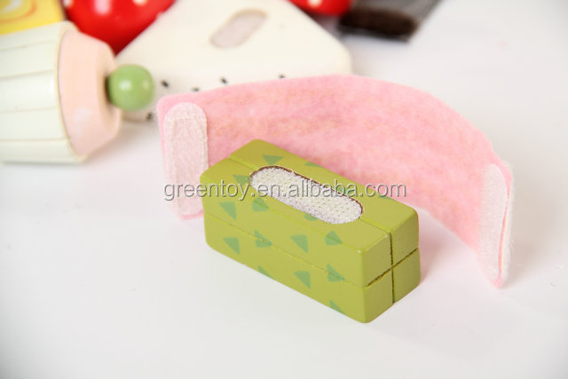 Kinderen houten keuken set speelgoed, het snijden van sushi ...