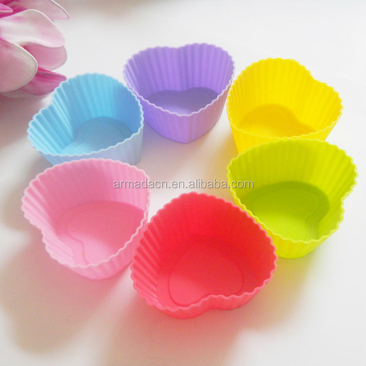 2014 FDA & LFGB standard high quality heart shaped silicone lace molds for cake decorating